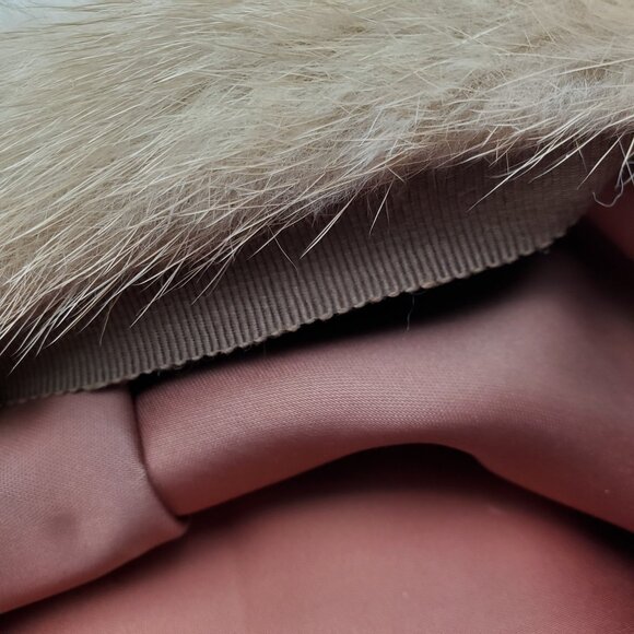 Vintage 1950s Mink Fur Pillbox Hat Women\'s Small 21\